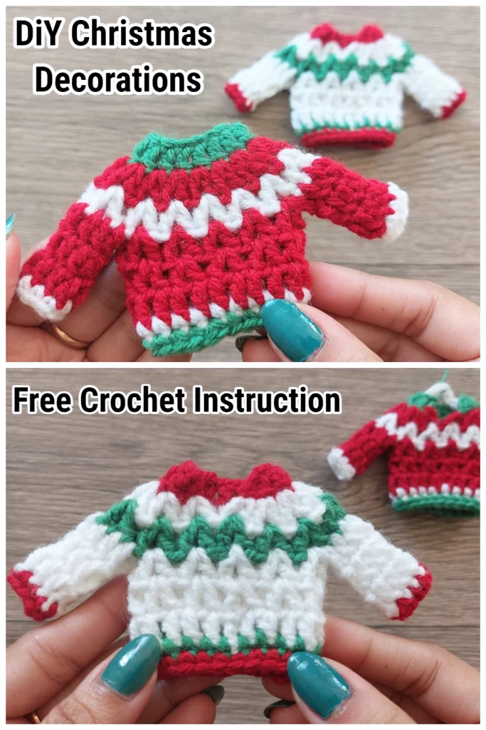 2 Easy Crochet Mini Christmas Sweater Crochet Kingdom