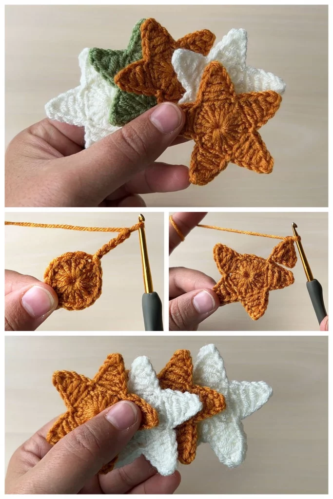 Stars are not difficult to crochet at all! If you’re wondering how to crochet a star for beginners, you are in the right place. To make this project, you will start in the center with a small circle and work your way outward until you are making the points. 