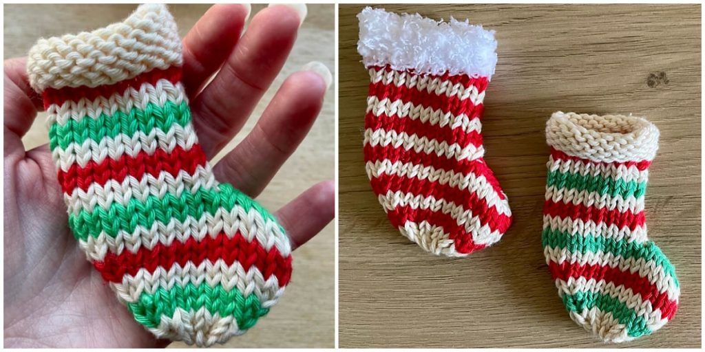 I will show you how to Knit these Easy Mini Christmas Stocking Pattern, easy and perfect for beginners. Suitable for beginner knitters, you only need to know how to cast on and do knit and purl stitches to knit these cute x-mas stocking decorations. You seam the sides together at the end to make a stocking shape.