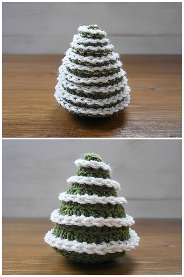 Crochet these mini Christmas trees to decorate a corner of your home for the holidays or make a bunch of them as stocking stuffers. It’s one of the easiest crochet projects you can make for gifts.