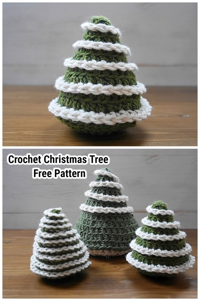 Crochet these mini Christmas trees to decorate a corner of your home for the holidays or make a bunch of them as stocking stuffers. It’s one of the easiest crochet projects you can make for gifts.