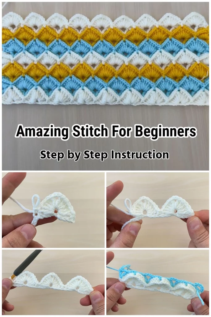 Photo Tutorial – How To Crochet: Textured Shell Stitch