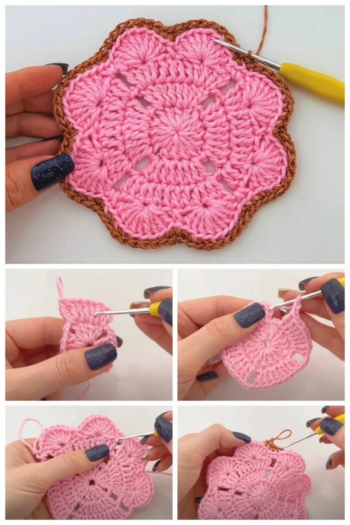 This Crochet circle is a perfect mat for cups, plants, candles and a great way to brighten up your home, pretty and practical.