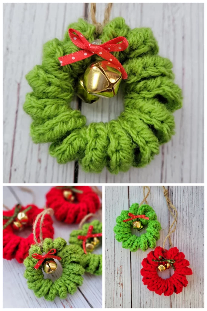 You can make as many wreath with bows as you need. These Mini DIY Christmas Wreath can also be used to decorate the Christmas tree.