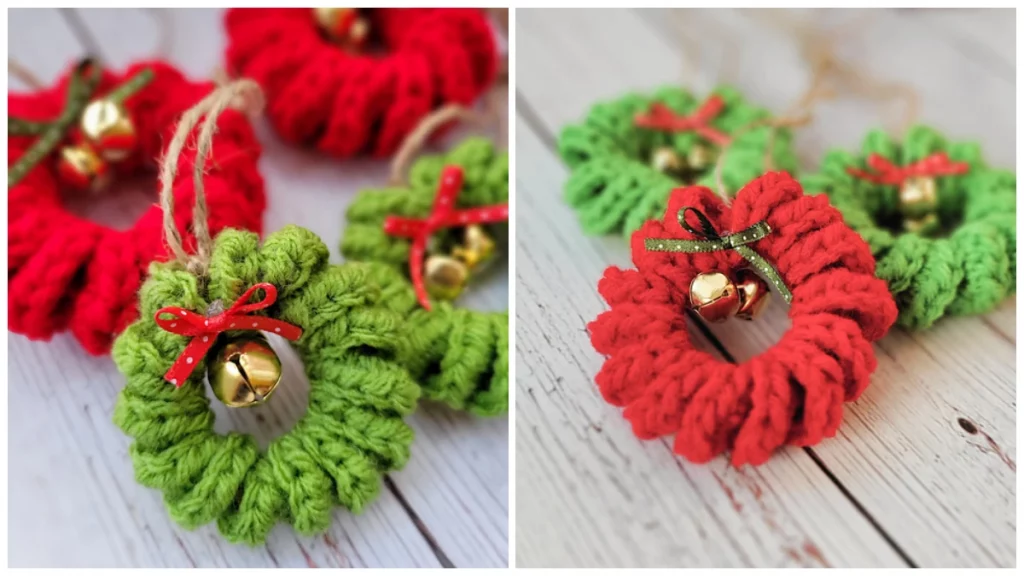 You can make as many wreath with bows as you need. These Mini DIY Christmas Wreath can also be used to decorate the Christmas tree.
