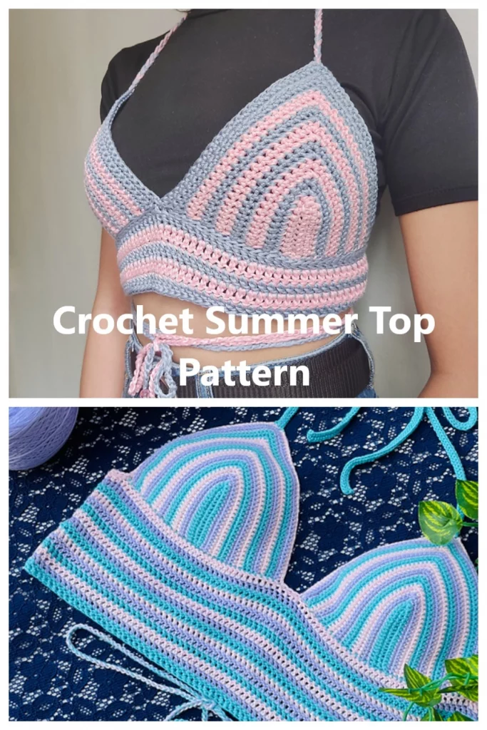 A crochet cold shoulder bralette is a type of crochet top that is designed to reveal the shoulders and typically worn as a type of lingerie or undergarment. They are similar to regular bralettes, but have cut-out shoulder straps that create a cold shoulder look.