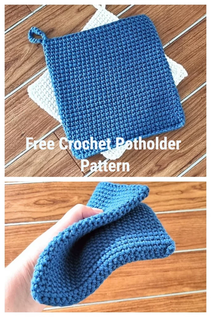 This potholder pattern is a great way to add a touch of elegance to your kitchen. The cross stitch design creates a beautiful texture and adds a unique touch to the finished product. This pattern uses a worsted weight cotton yarn and a size H crochet hook.