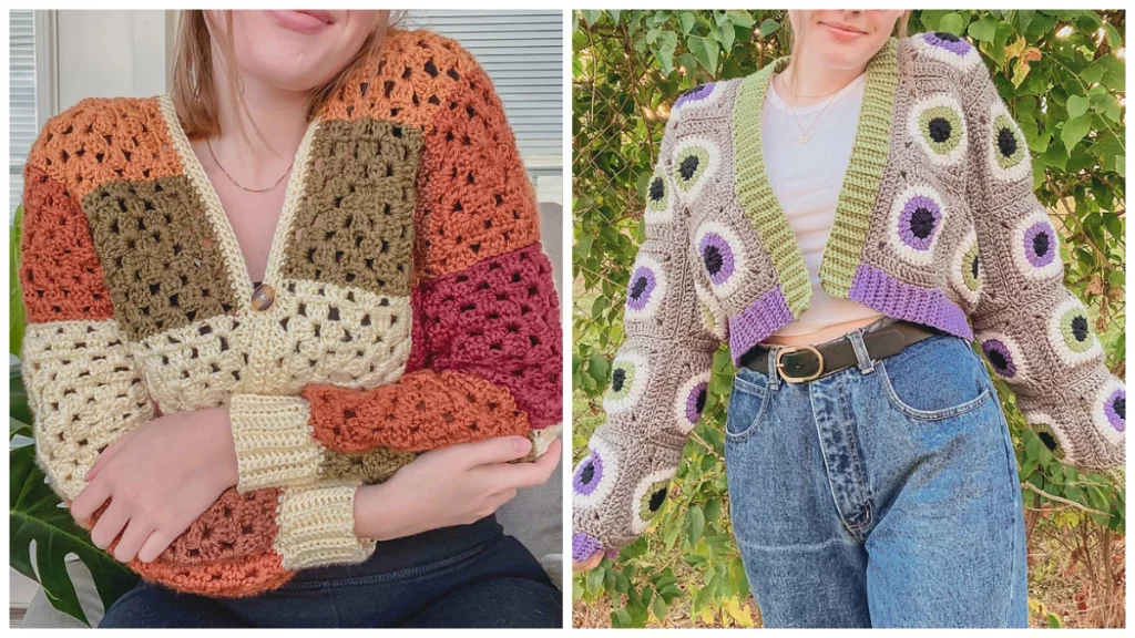 Granny square cardigans are a timeless crochet design that have been around for decades. They are perfect for layering over a shirt or dress, and they are a great way to show off your crochet skills. They are also very versatile, you can make them in any color, size, or style that you want.