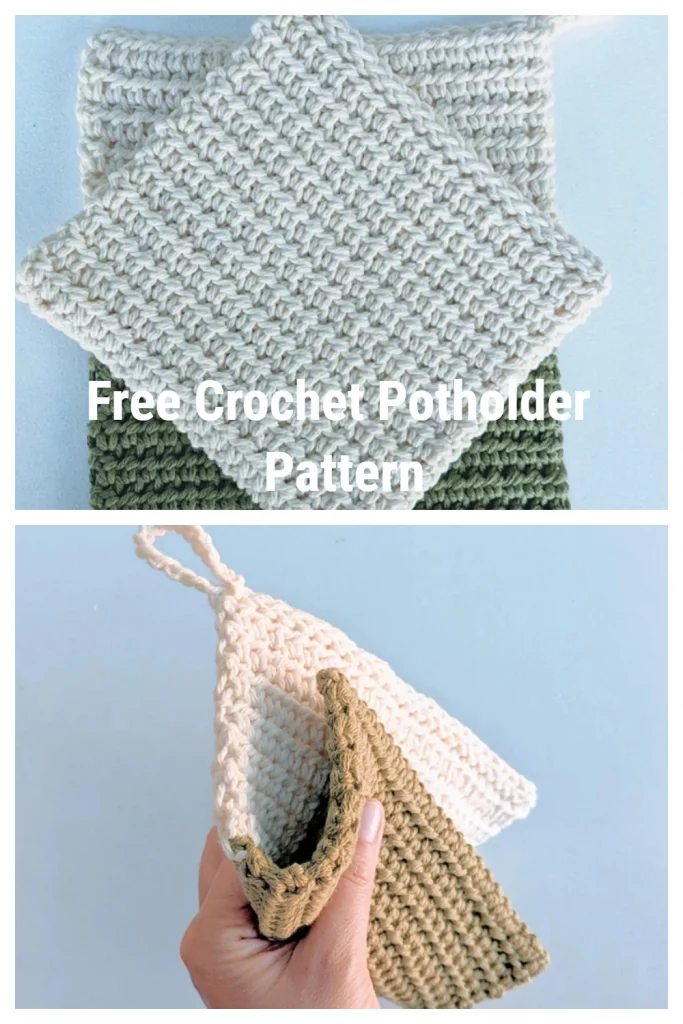 This potholder pattern is perfect for those who like a little extra protection from heat. The thermal ridges create a barrier between the hot pot or pan and your hands, giving you an added layer of protection. This pattern uses a worsted weight cotton yarn and a size H crochet hook.