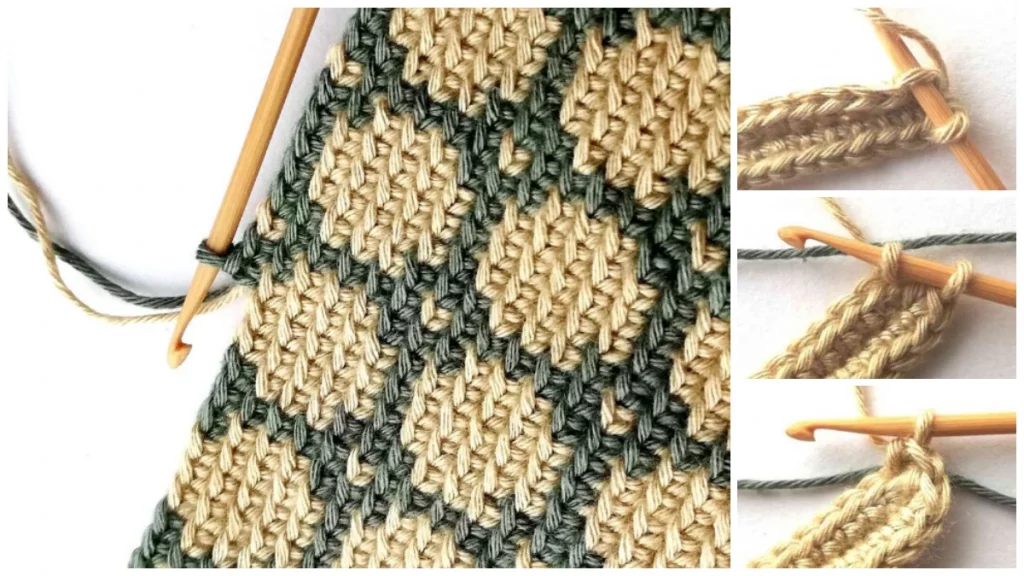 To do tapestry crochet, you'll need to choose your colors, work with one color at a time, and carry the unused colors along the back of your work.