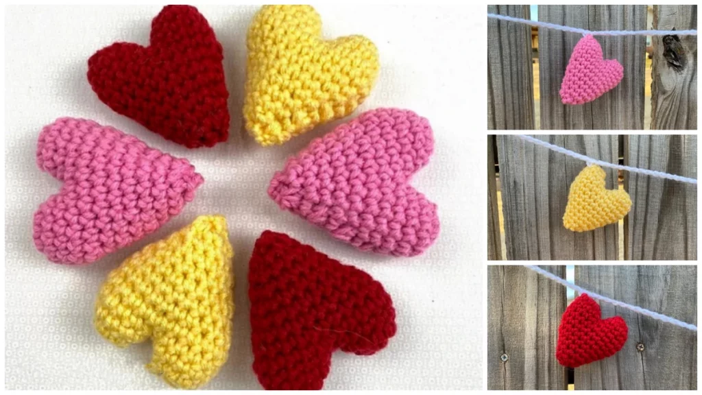 Valentine Garland is a sweet, decorative crochet project for Valentine’s Day. Make three dimensional hearts in the colors of your choice and then attach them to the chain garland as you make it. Decorate your home for the holiday or gift it to a loved one. You can surprise them by decorating their home, room, or office!