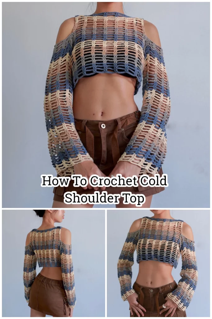 This tutorial use basic stitches and construction techniques, so they’re a great way to practice the basics while still making a beautiful and wearable Crochet Cold Shoulder Top.