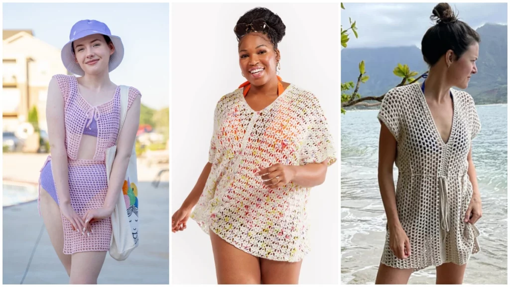 These Crochet Beach Cover Up Patterns are made from lightweight, breathable fabrics that allow the skin to breathe, which is important on hot days. Crochet cover ups are also often loose-fitting, which can be very comfortable and flattering for all body types.