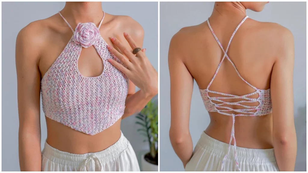 Crop and halter tops can be dressed up or down for all sorts of occasions. These trendy crochet top patterns marry classic stitches with modern style. Crochet halter tops tend to be especially fast projects. Not only are backless, wearable crochet pieces totally in fashion, all that negative space means fewer stitches.
