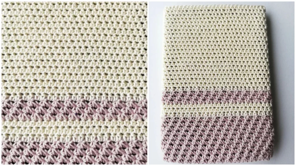 The Trinity Stitch only has one row repeat that you need to remember, making it great for any mindless-type project! The clusters are a little tricky at first, but once you get the hang of it it’s very easy to work practically without thinking.